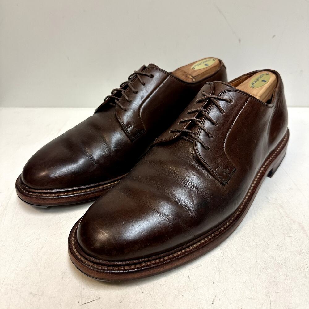 NEW HEELS Grant Stone Plain Toe Bluchers Crimson Chromexcel Horween 10.5 E Wide